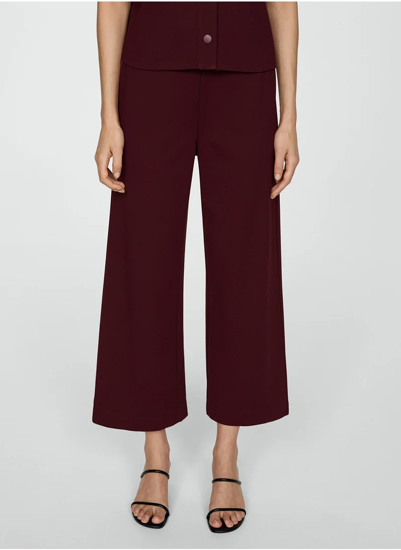مانجو Essential Knitted Culotte Trousers