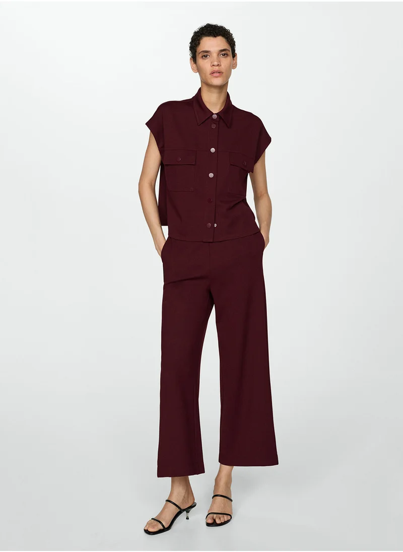 مانجو Essential Knitted Culotte Trousers