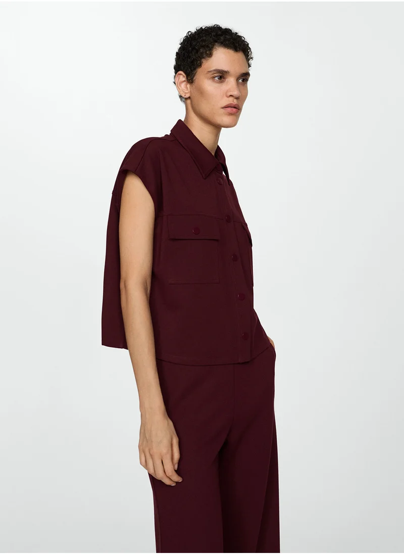 مانجو Essential Knitted Culotte Trousers