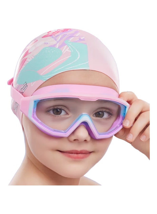 ZOKE Kids Clear Lens Swim Goggles Large Frame Comfortable Anti-Fog Waterproof Hd Training Goggles 624502101-3 - Image 2