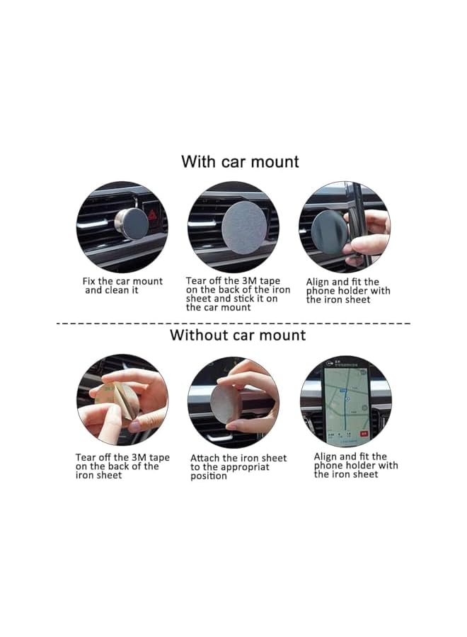 S-TOP Magnetic Phone Ring Holder, Ultra-Thin 3mm Anti-Slip Finger Grip Stand, Adjustable Friction Hinge with Rotating Kickstand for Most Smartphones and Tablets, Compatible with Magnetic Car Mounts - Image 2