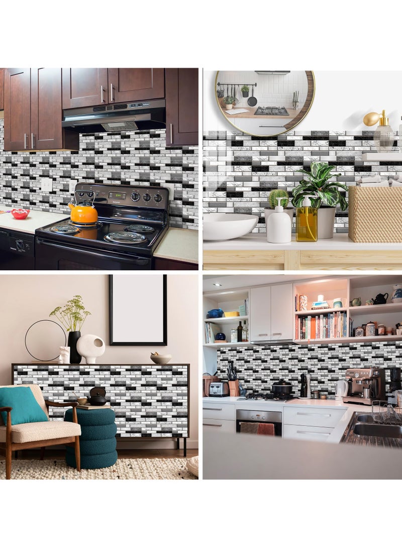 SYOSI 12 Sheets Tile Stickers for Bathroom, Self Adhesive Wall Tiles Waterproof Stick on Tile, Wall Tile Transfers Sticker for Home Decor, Peel & Stick self-Adhesive splashback - Image 4