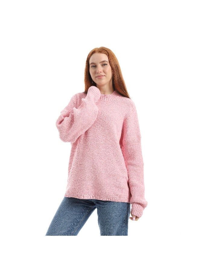 Caesar Women's plain wool sweater with a round neck - Image 1