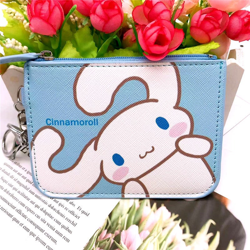 Cartoon Kurome Cinnamon Dog Pudding Dog Gemini Card Holder Id Coin Purse Integrated Keychain Storage Pendant - Image 1
