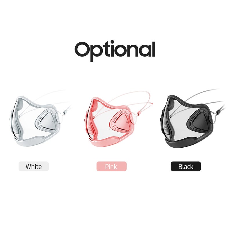 Clear Face Mask Washable Reusable Anti Fog Breathable Protective Mask Built-in Anti PM2.5 Filter for Particles Pollution - Image 2