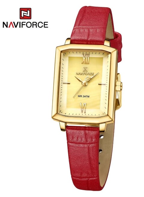 NAVIFORCE NF5039 Square Edition with Leather Strap for LADIES, 2024