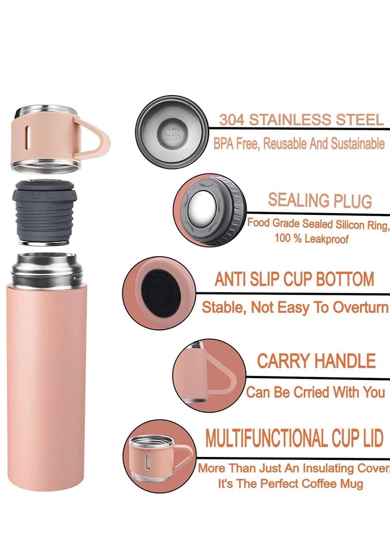 JAJEEK NEW Vacuum Insulated Flask 500ml/17.6oz Stainless Steel Thermo-Bottle with Cup for Coffee, Water, Hot & Cold Drinks – Durable & Stylish - Image 2