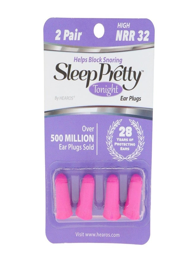 Hearos Sleep Pretty Tonight Ear Plugs, Foam NRR 32, 2 Pair, Pink (5815) - Image 1