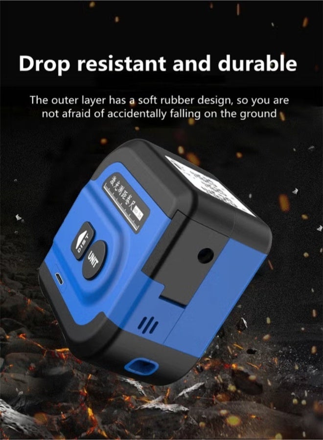 NOYAFA 2 in 1 Digital Laser Tape Measure, 197Ft/60M Laser Measurement & 16Ft/5M Measuring Tape with AutoLock and Audio Prompt, Measuring Area Volume, M/in/Ft Unit, Laser Distance Meter with LCD Display - Image 2