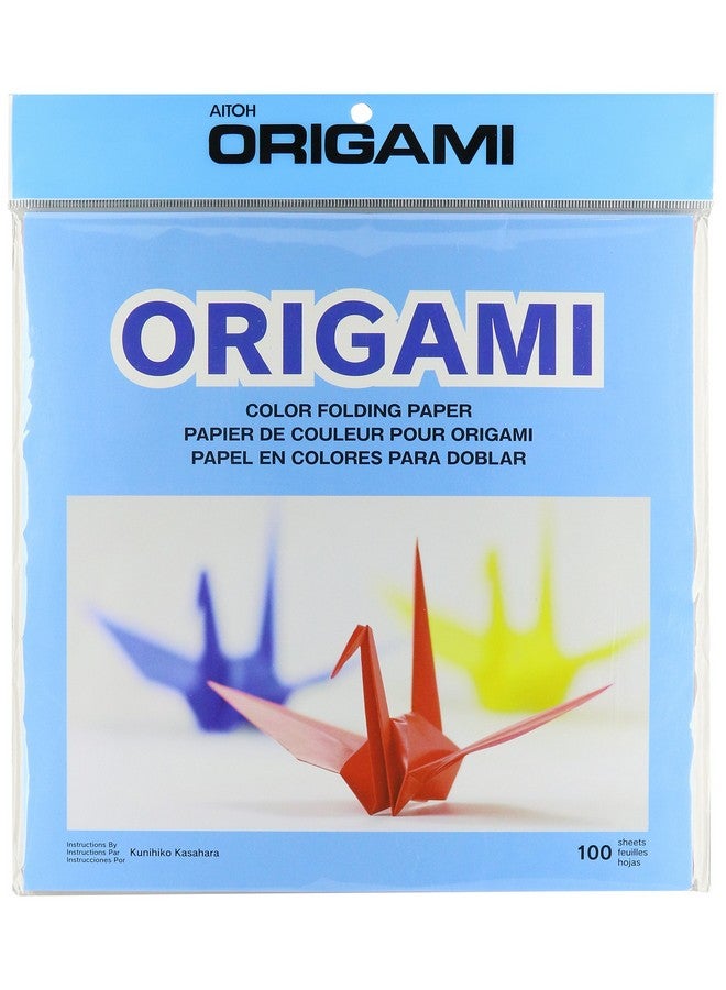 Aitoh Origami Paper 9.75"X9.75" 100/Pkg, Assorted Colors - Image 1