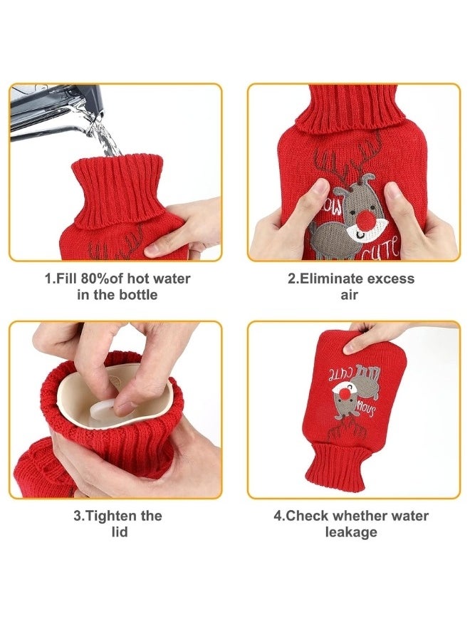 Lifenpure Lifenpure™ Hot Water Bottle with Knitted Cover 2 Liter, Classic Rubber Hot Water Bag for Cramps, Neck, Shoulders Pain Relief, Hot Cold Pack for Hot and Cold Therapy and Feet Warmer  - Image 5