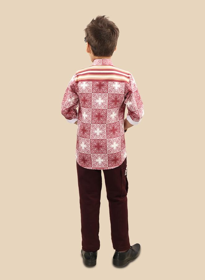 Ts Trends Printed Buttoned Shirt and Pant Set - Image 4