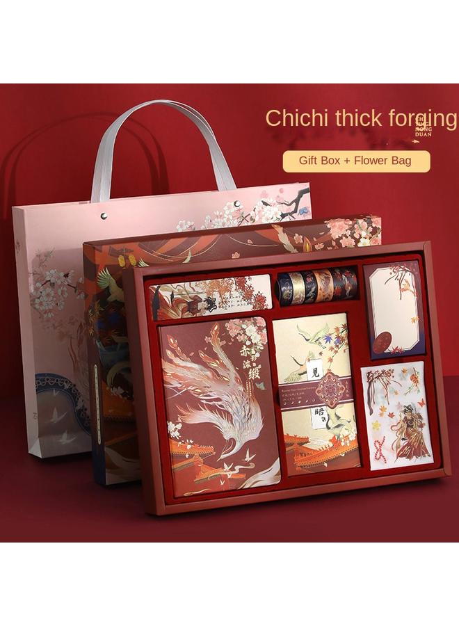 Bluejw DHZ Chinese Style Hand Book Gift Box High Color Value Antique Hand Book Tool Suit Cute Girl Heart Notes - Image 1