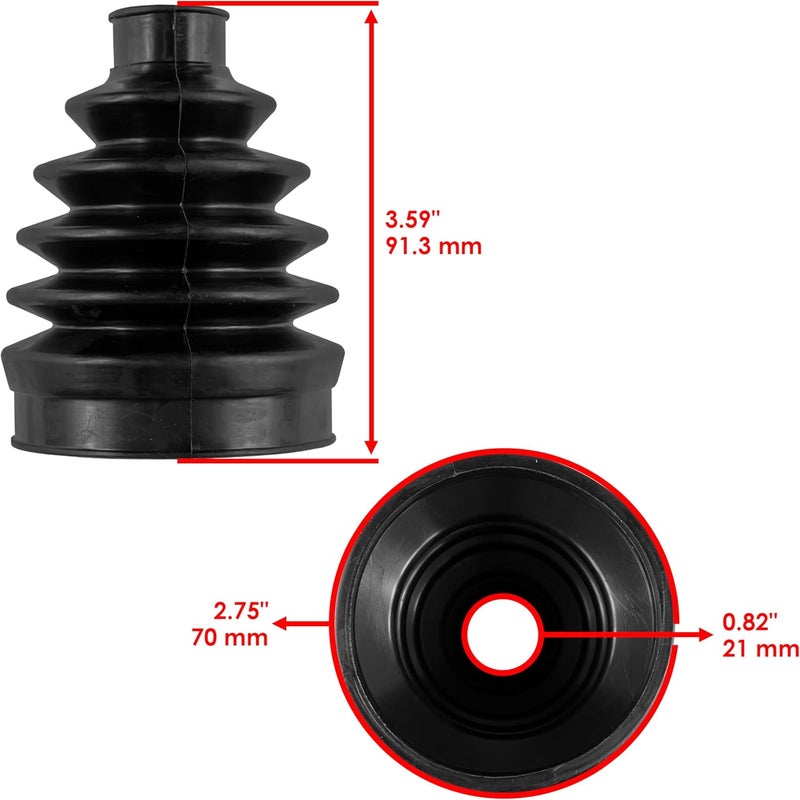 Caltric Front Axle Inner Outer Cv Boot Kit Compatible with Can-Am Outlander 800 4X4 Xt 2006 2007 2008 - Image 2