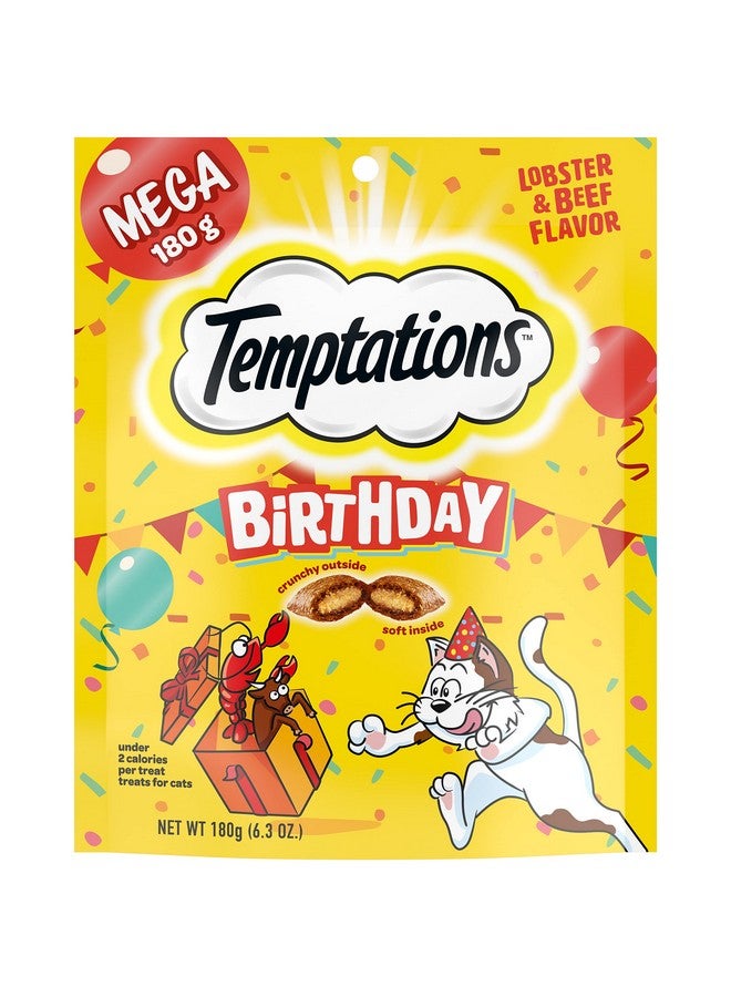Temptations Birthday Crunchy And Soft Cat Treats Lobster And Beef Flavor, 6.3 Oz. Pouch, Pack Of 10 - Image 1