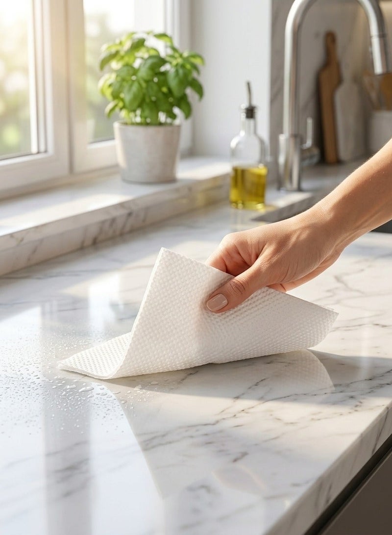 Multi-Purpose Kitchen Paper Towels – 120 PCS Disposable Cleaning Sheets | Super Absorbent Paper Towels for Kitchen, Food Preparation & Everyday Household Cleaning - Image 3