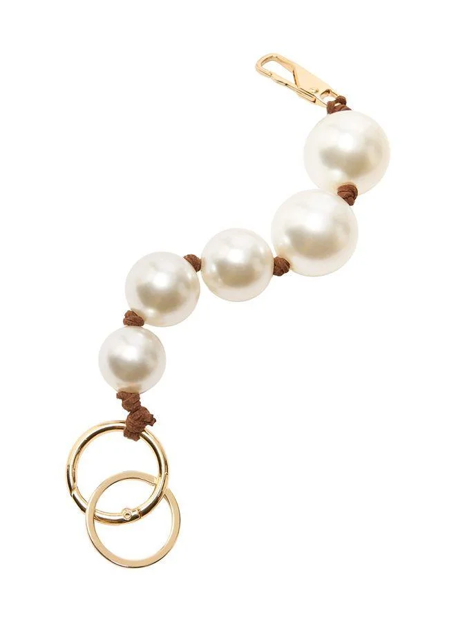 Parfois Gold Keychain Charm With Pearls for Women | Best Price UAE