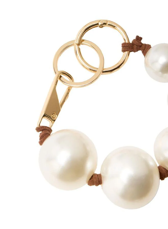 Parfois Gold Keychain Charm With Pearls for Women | Best Price UAE