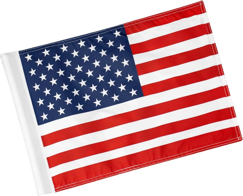KINGTOP USA Golf Flag 20x14 Inch - Tube Inserted, Dual-layer 420D Nylon, Double Sided Printing - Standard Putting Green Flags for Backyard Practice, Golf Courses, Country Club, 1-Pack - Image 1