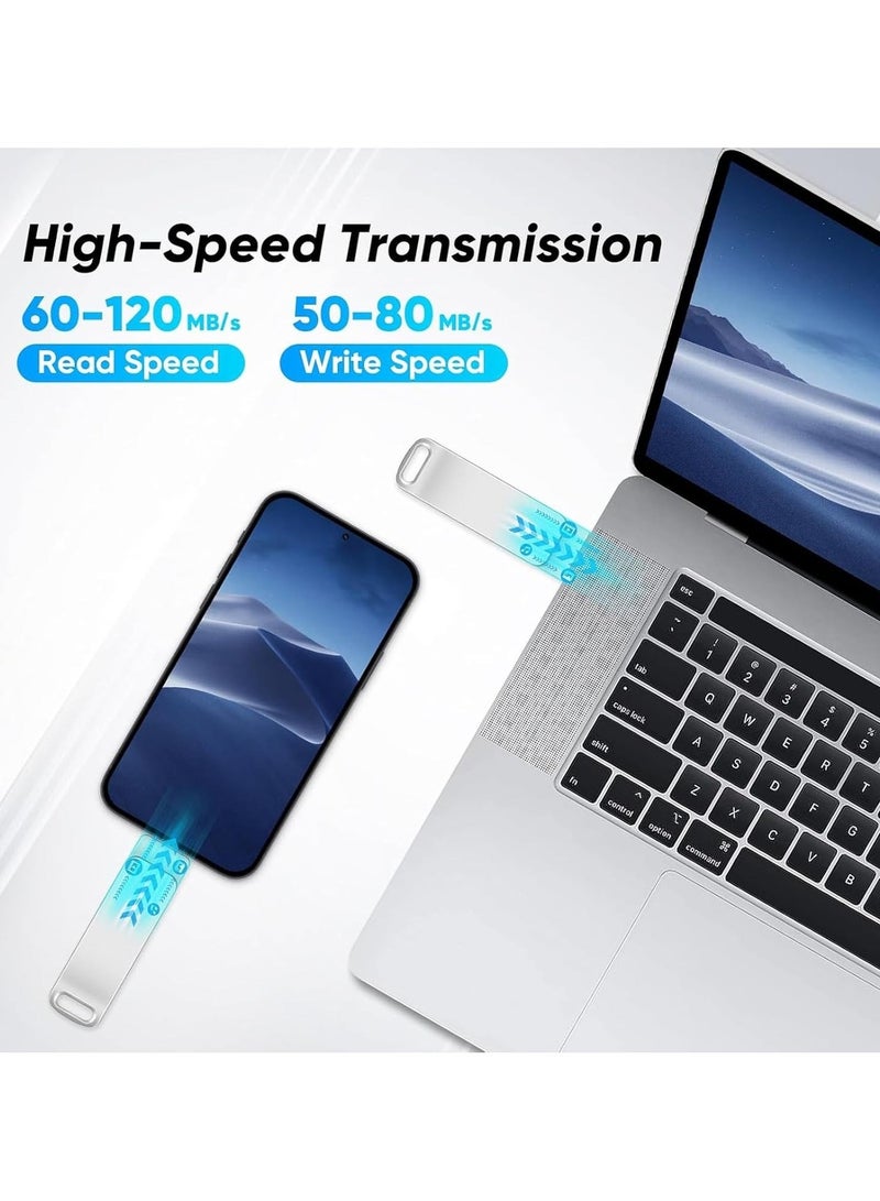 محرك أقراص فلاش USB، محرك أقراص فلاش USB 2 تيرابايت، ذاكرة USB 3.0، محرك أقراص USB C مع Type C للكمبيوتر المحمول بنظام Android للصور والفيديو وملفات الموسيقى - Image 2