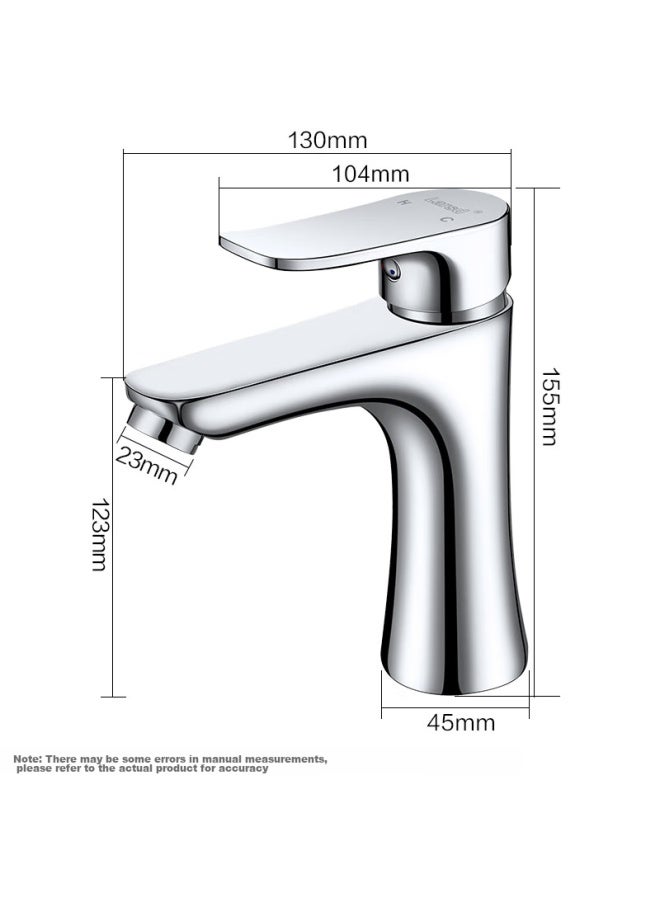 Larsd Basin Faucet, Hot And Cold Water Bathroom Cabinet Brass Tap For Washbasin And Sink F071 - Image 5