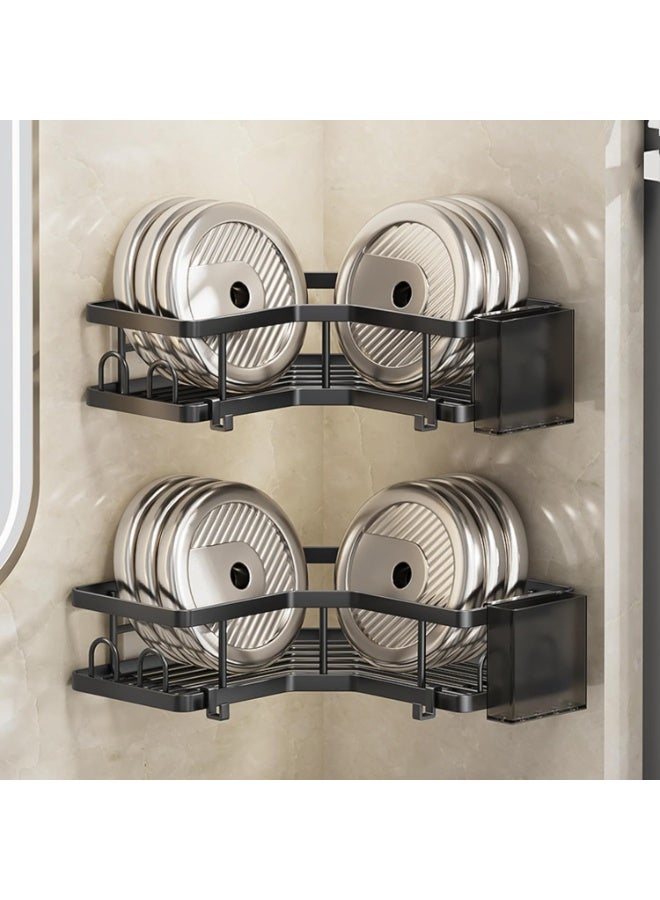 Beauenty Shower Caddy 7 Pack, Adhesive Bathroom Organizer, No Drilling Shower Shelves & Large Capacity, Rustproof Stainless Steel Shower Racks, shower shelf for inside shower & Kitchen (7 Pack) - Image 3