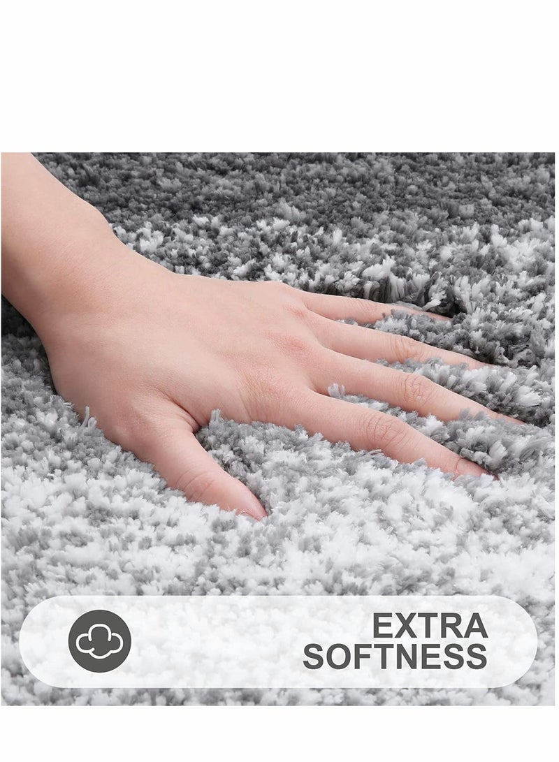 SYOSI Luxury Bathroom Rug Mat, Extra Soft and Absorbent Microfiber Bath Rugs, Non-Slip Plush Bath Carpet, Machine Wash Dry, Bath Mats for Bathroom Floor, Tub and Shower, 41x61 cm, Grey Brand: SYOSI - Image 2