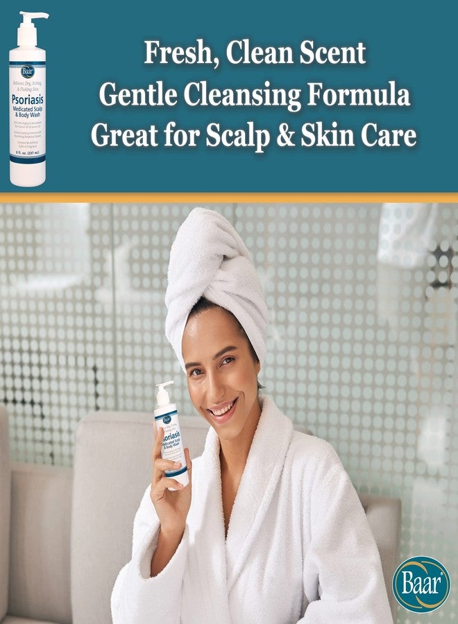 BAAR Psoriasis Therapeutic Scalp & Body Wash, Soothing Healing Formula with 2% Salicylic Acid and Antioxidant-Packed Botanicals like Carrot and Lemon Oil to Relieve Itchy, Dry Skin, 8 fl oz - Image 3