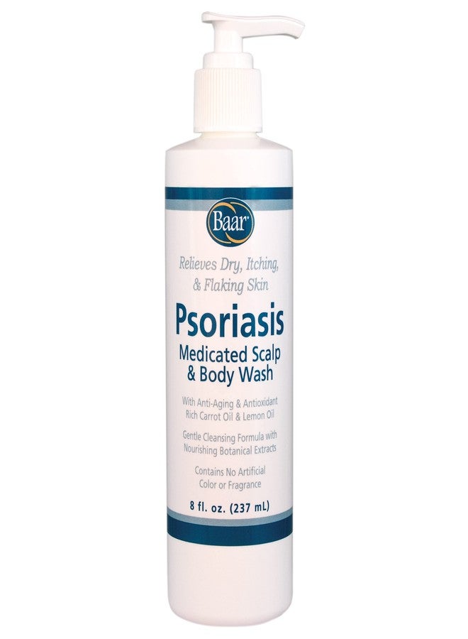 BAAR Psoriasis Therapeutic Scalp & Body Wash, Soothing Healing Formula with 2% Salicylic Acid and Antioxidant-Packed Botanicals like Carrot and Lemon Oil to Relieve Itchy, Dry Skin, 8 fl oz - Image 1