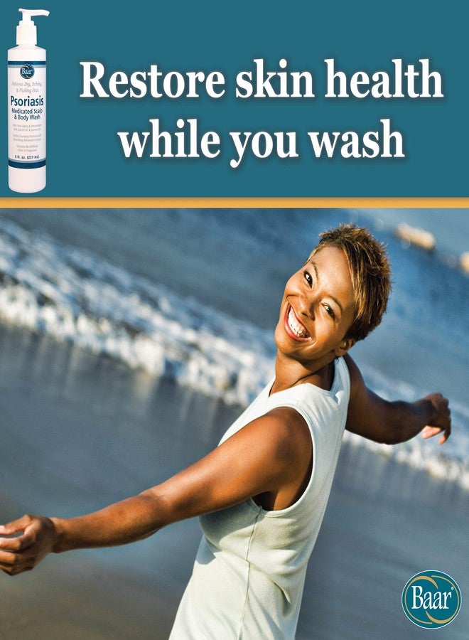 BAAR Psoriasis Therapeutic Scalp & Body Wash, Soothing Healing Formula with 2% Salicylic Acid and Antioxidant-Packed Botanicals like Carrot and Lemon Oil to Relieve Itchy, Dry Skin, 8 fl oz - Image 5