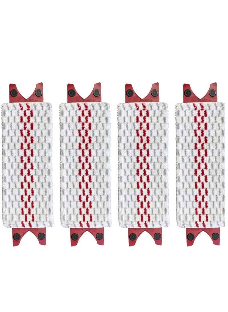 Zalcoon Microfiber Floor Mop Pads Replacement for Vileda Ultramax Refill Pad, Reusable Pads Replacement Head Compatible with UltraMax Mop (Pack of 4)  - Image 1
