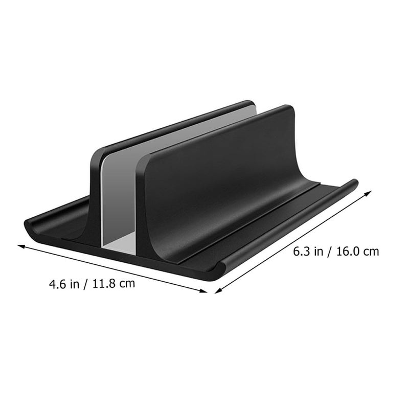 Aluminum Alloy Laptop Stand Cooling Holder Black Single Slot Design - Image 3