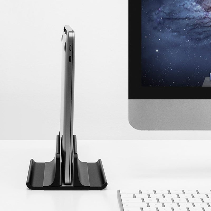 Aluminum Alloy Laptop Stand Cooling Holder Black Single Slot Design - Image 5
