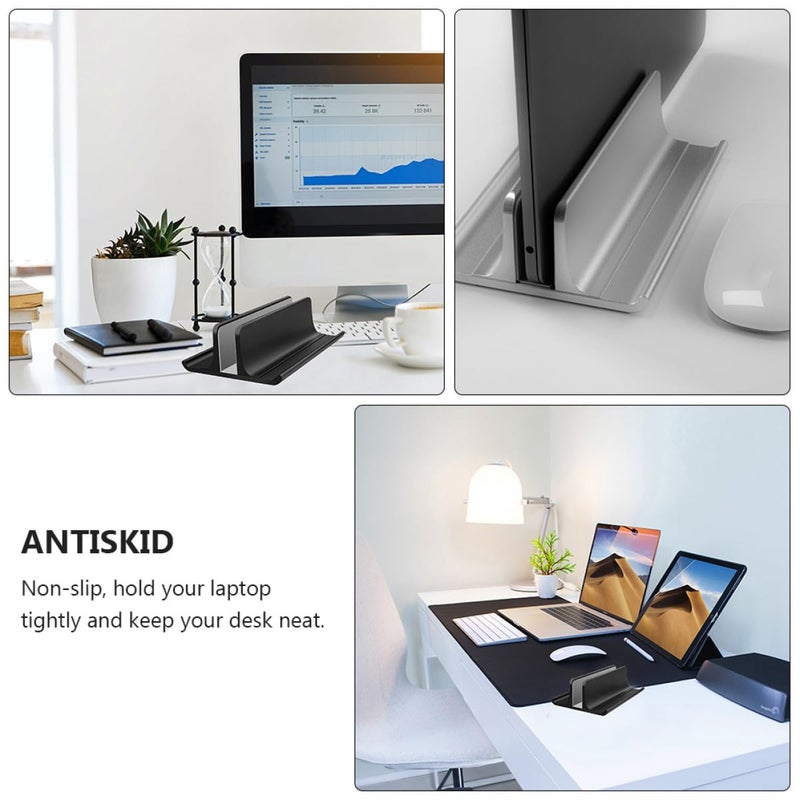 Aluminum Alloy Laptop Stand Cooling Holder Black Single Slot Design - Image 4
