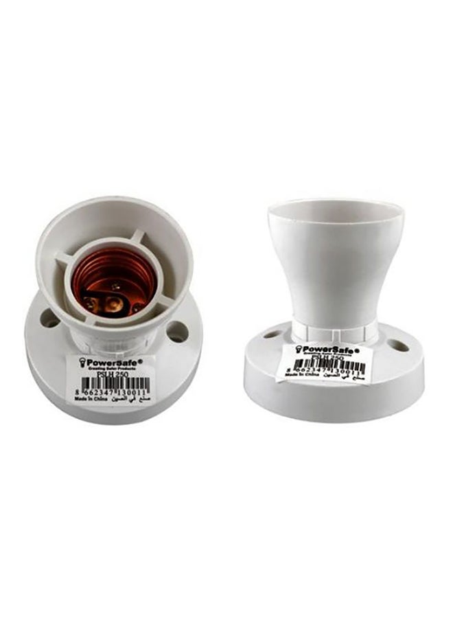 NIBEMINENT E27 Base Batten Bulb Holder White 14x19centimeter 