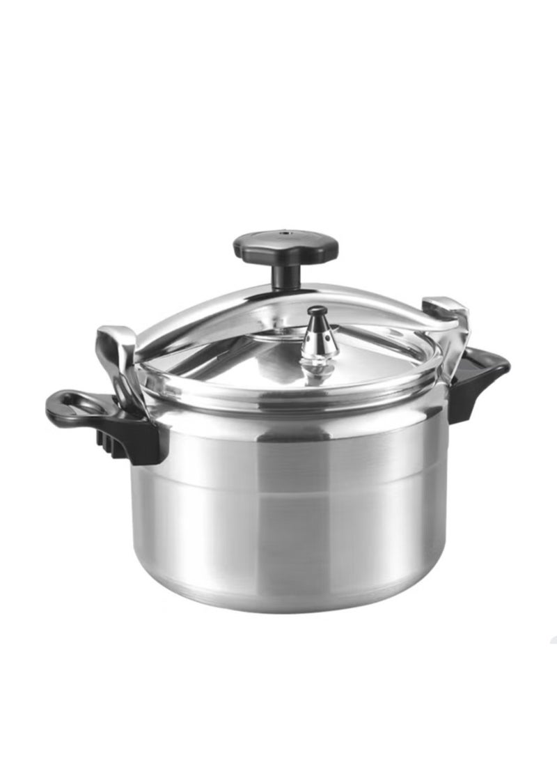Stargold Aluminum Pressure Cooker Unique Pressure Indicator Durable Aluminum Alloy Fast And Energy Efficient Pressure Cooker With Firm Handles 9Liters Silver - Image 1