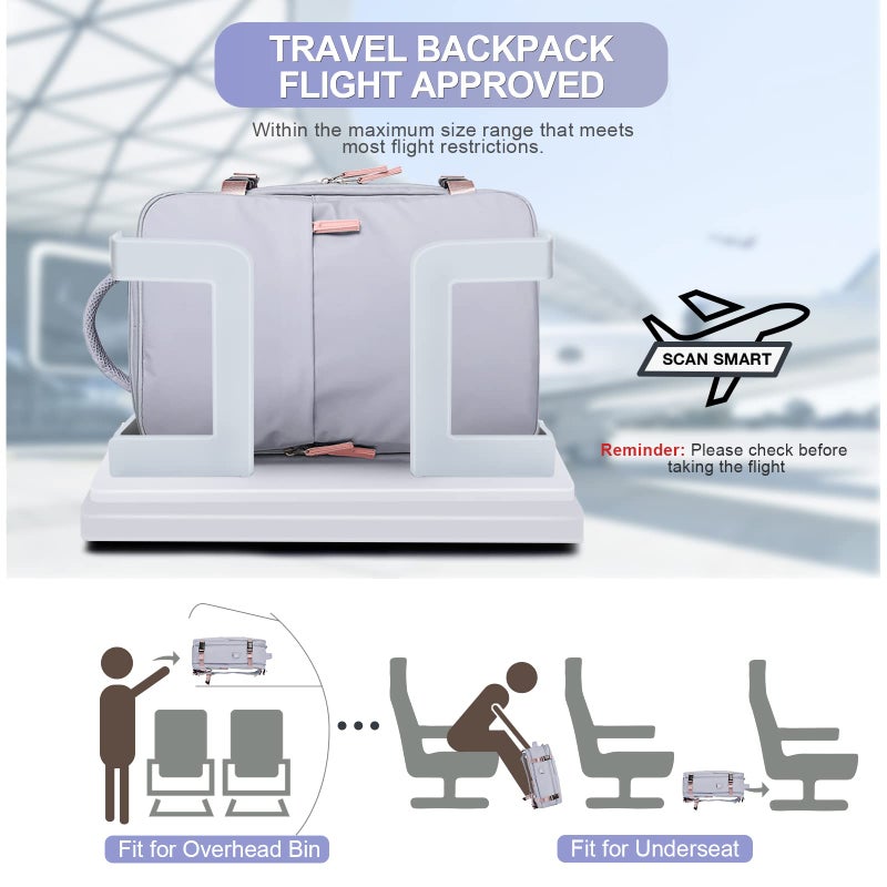 coofay Travel Backpack For Women Airline Approved Carry On Backpack Flight Approved Waterproof Sports Luggage Backpack Casual Daypack Small Hiking Backpack - Image 3