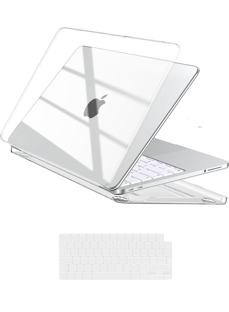 سجيت حافظة متوافقة مع MacBook Neo مقاس 13 بوصة (إصدار 2026، موديل A3404 مع شريحة A18 Pro)، غلاف بلاستيكي صلب مع غطاء لوحة مفاتيح لحماية MacBook Neo 13 بوصة، شفاف كريستالي - Image 1