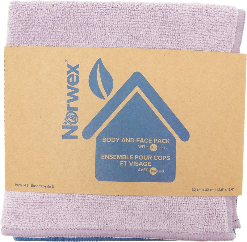 Norwex Tranquil Body Pack (Three Cloths: Denim, Lavender, Vanilla) - Image 4
