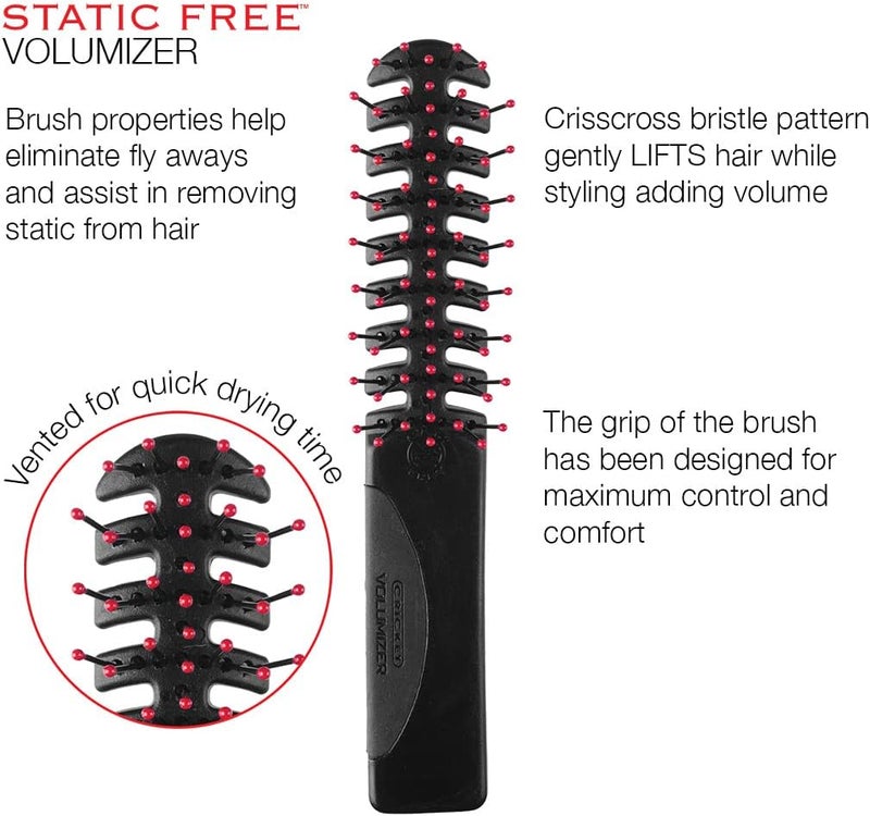 Cricket Static Free Volumizer Hair Brush for All Hair Types - Boosts Volume and Reduces Static - Image 2