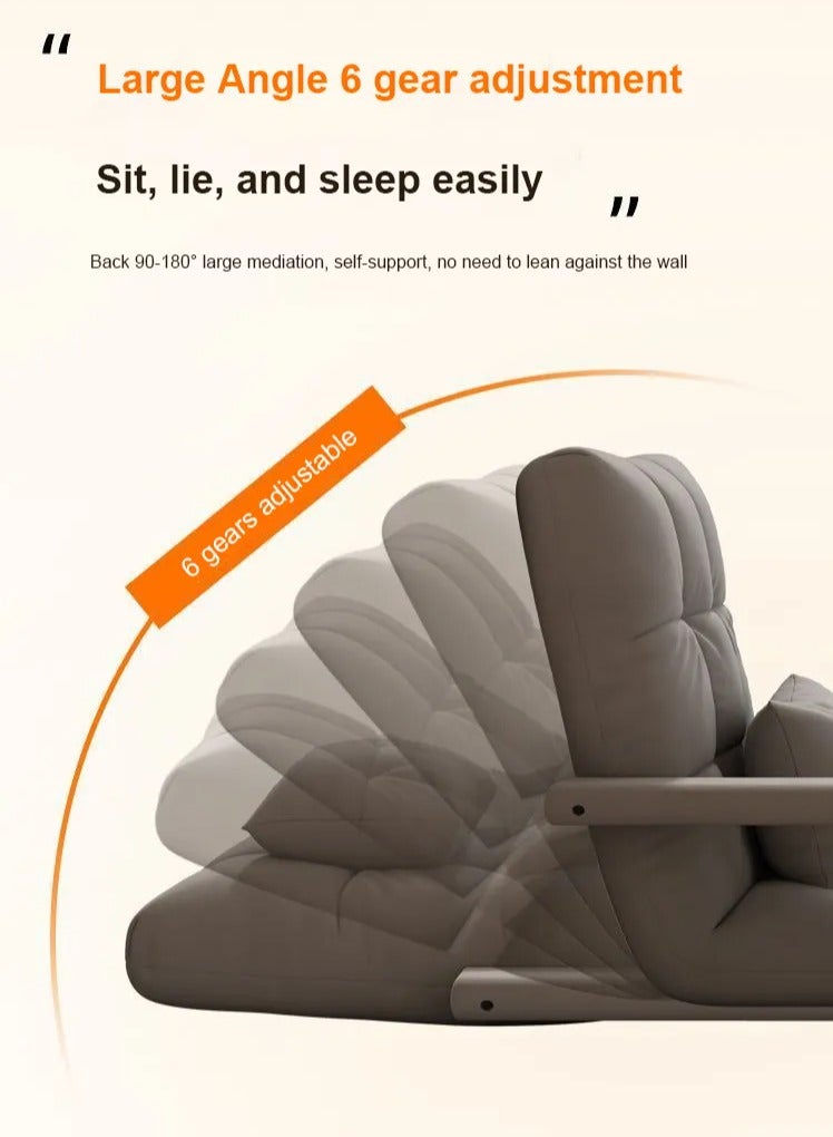 أريكة استرخاء، كرسي استرخاء قابل للتعديل بخمس زوايا مع مساند للذراعين، أريكة أرضية قابلة للطي مع وسادة لغرفة المعيشة والمكتب - Image 2
