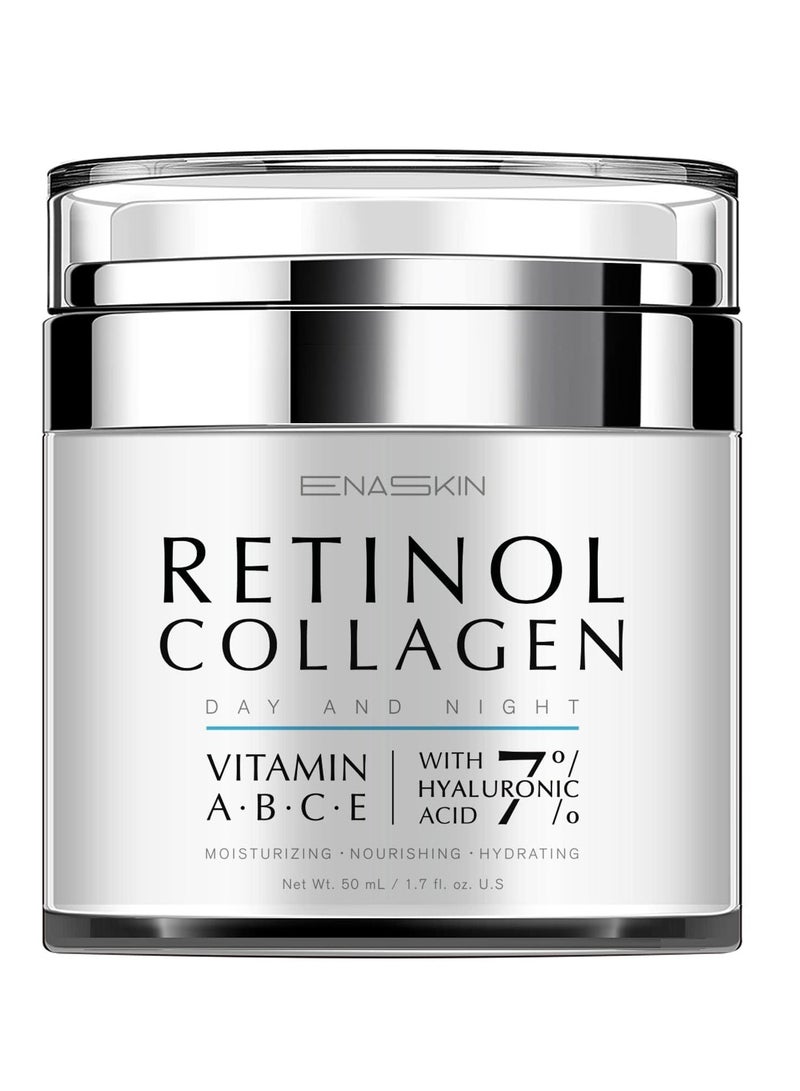 EnaSkin EnaSkin Retinol Cream for Wrinkles: Face Collagen Cream for Tightening Skin - Anti Aging Facial Moisturizer Day and Night for Women and Men 1.7 Fl OZ  - Image 1