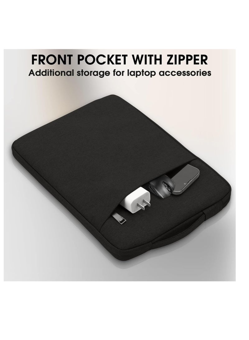 Laptop Sleeve Soft Zipper Pouch 14''inch Laptop Bag Replacement for A Pro Ultrabook Laptop Black  - Image 2