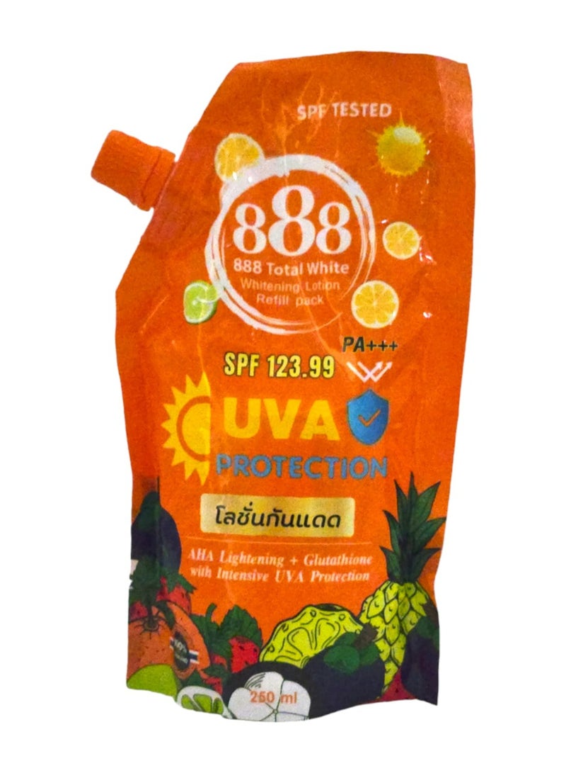 888 TOTAL WHITE Whitening Lotion Refill Pack 250ml - Image 1