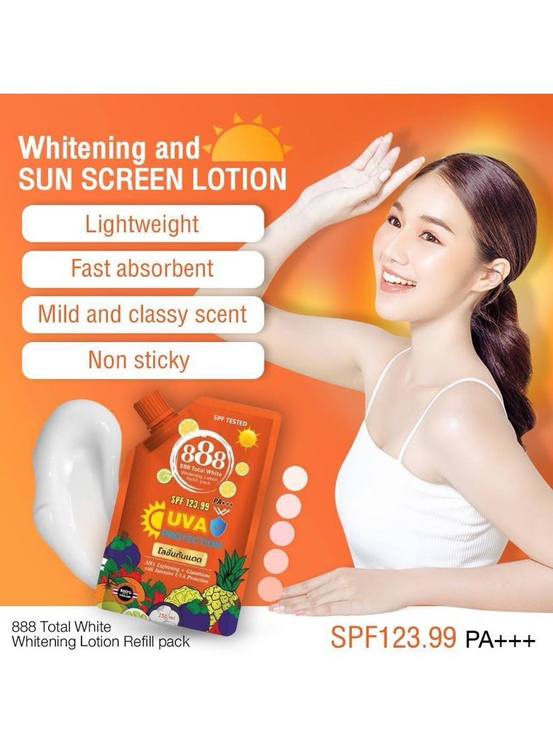 888 TOTAL WHITE Whitening Lotion Refill Pack 250ml - Image 3