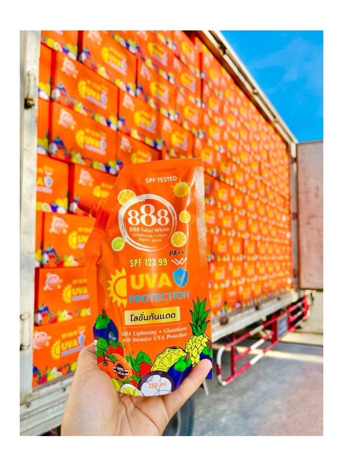 888 TOTAL WHITE Whitening Lotion Refill Pack 250ml - Image 5