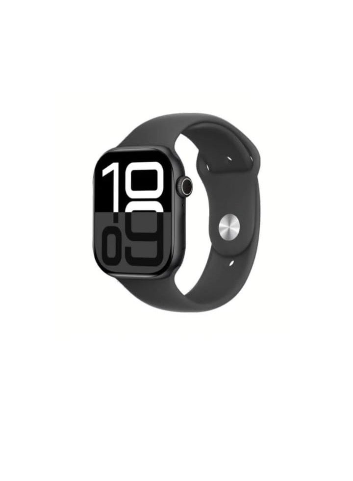 X10 Pro Max Smart Watch with AMOLED Display, Wireless Charging, Health Monitoring (Blood Sugar, Heart Rate, SpO2), Bluetooth Calling - 10th Anniversary Edition black - Image 1