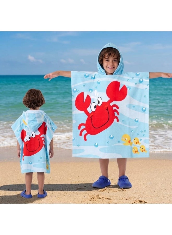Children's Beach Poncho (65*60cm) Available in Various Designs and Colors, One-Size - Image 1