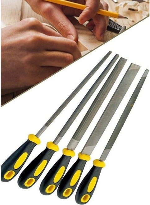 Affordable Hardware 32 cm Large 5 Piece Triangle Square Oval File Set