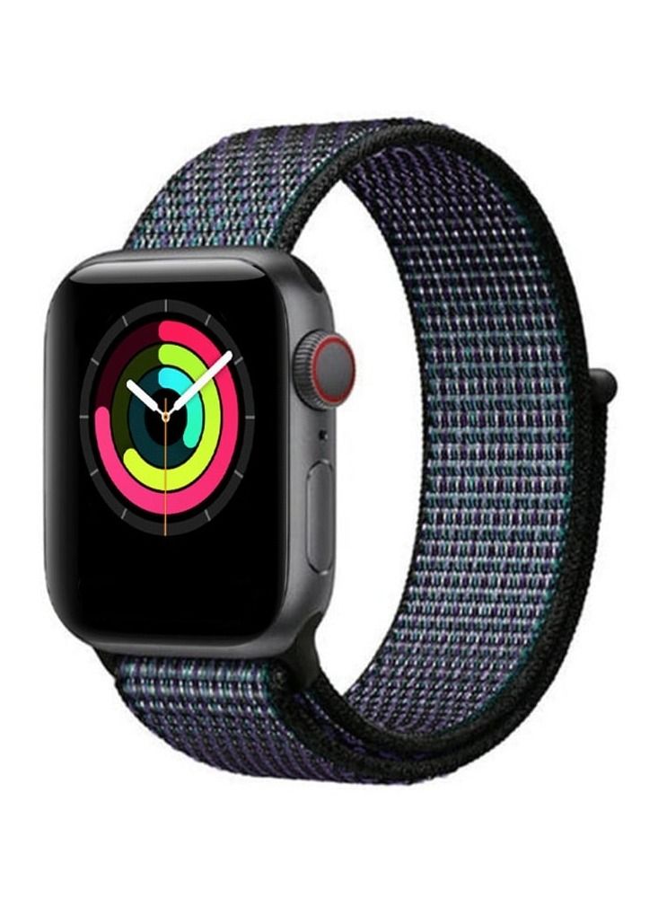 CATANES Apple Watch 38mm 40mm 41mm Nylon Sport Loop Band Compatible with iWatch Series 7/SE/6/5/4/3/2/1 Hyper Grape